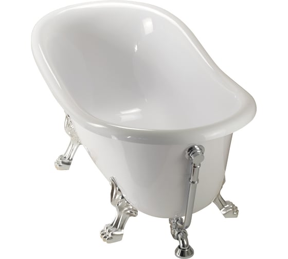 Ванна VERAGIO GIALETTA 170x81xH74 см, на лапах "LEONE" LUX, слив/перелив хром 25217