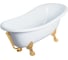 Ванна VERAGIO GIALETTA 170x81xH74 см. на лапах "LEONE" LUX, слив/перелив золото 25218 2