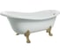 Ванна VERAGIO GIALETTA 170x81xH74 см. на лапах "LEONE" LUX, слив/перелив золото 25218 3