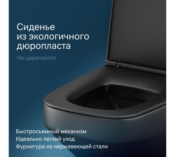 Подвесной унитаз AM.PM Inspire V2.0 FlashClean с сиденьем микролифт, черный матовый C50A1700MBSC