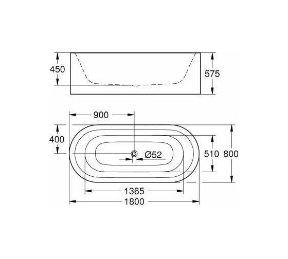 Отдельностоящая ванна GROHE Essence 39611000