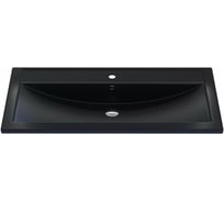 Кварцевая раковина для ванной uperwood Foster Quartz 100 см, черная матовая, космос 291030047