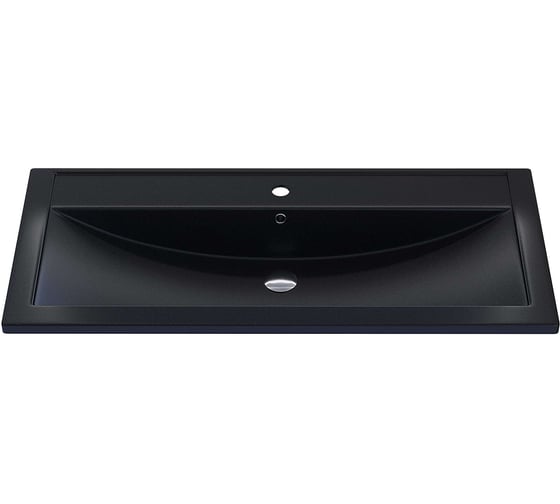 Кварцевая раковина для ванной uperwood Foster Quartz 100 см, черная матовая, космос 291030047