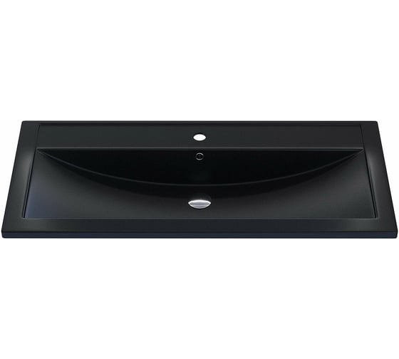 Кварцевая раковина для ванной uperwood Foster Quartz 100 см, черная матовая, космос 291030047 1