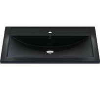 Кварцевая раковина для ванной uperwood Foster Quartz 80 см, черная матовая, космос 291030039