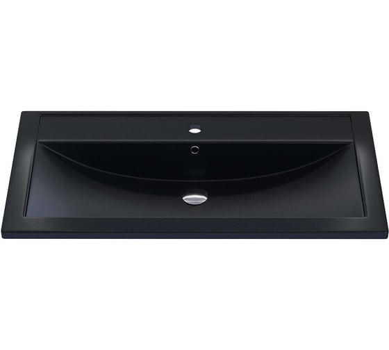 Кварцевая раковина для ванной uperwood Foster Quartz 90 см, черная матовая, космос 291030043