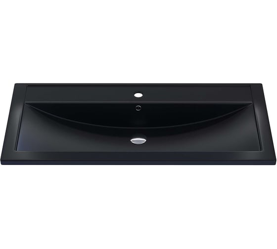 Кварцевая раковина для ванной uperwood Foster Quartz 100 см, черная матовая, уголь 291030046