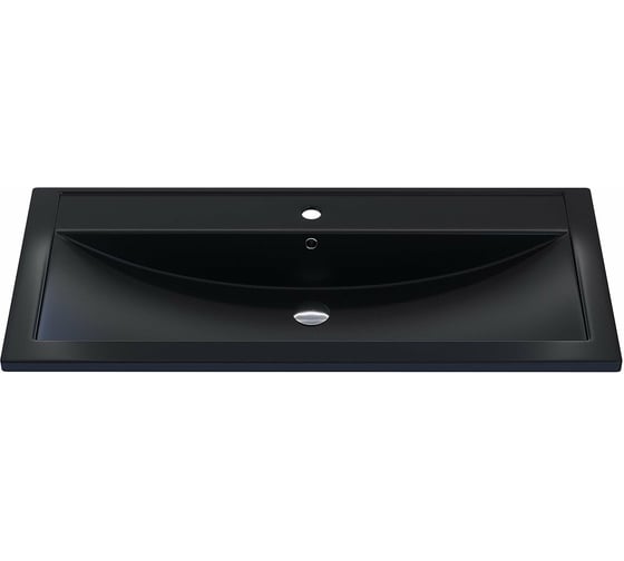 Кварцевая раковина для ванной uperwood Foster Quartz 100 см, черная матовая, уголь 291030046