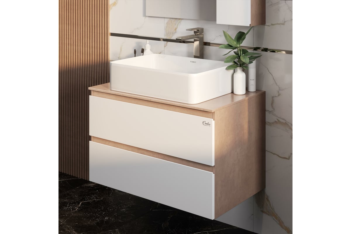 Подвесная тумба с раковиной Onika Алеста 80 108054 - выгодная цена ...