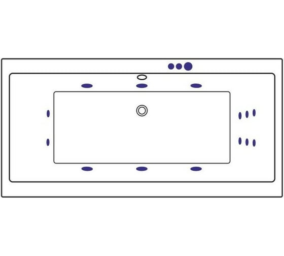 Ванна Excellent Pryzmat 180x80 см "SMART" хром WAEX.PRY18.SMART.CR