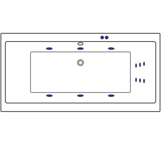 Ванна Excellent Pryzmat 190x90 см "LINE" хром WAEX.PRY19.LINE.CR