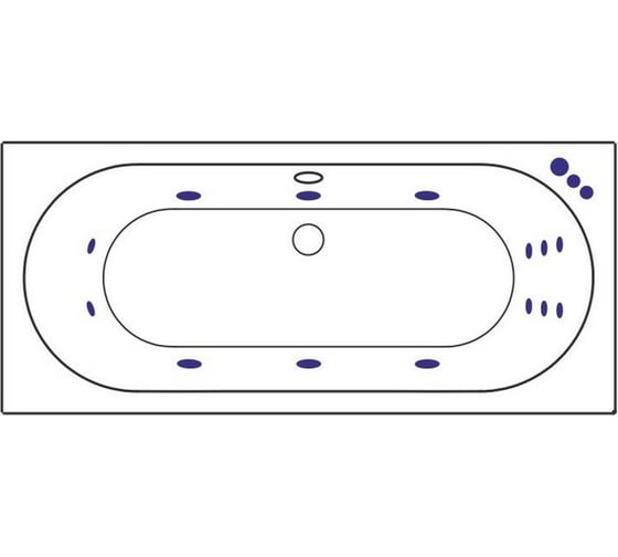 Ванна Excellent Oceana 180x80 см "SMART" хром WAEX.OCE18.SMART.CR