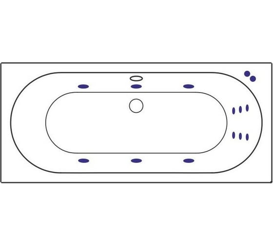 Ванна Excellent Oceana Slim 180x80 см "LINE" хром WAEX.OCE18S.LINE.CR