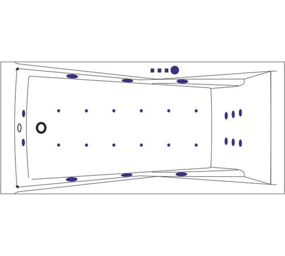Ванна Excellent Palace 180x80 см "ULTRA" хром WAEX.PAL18.ULTRA.CR