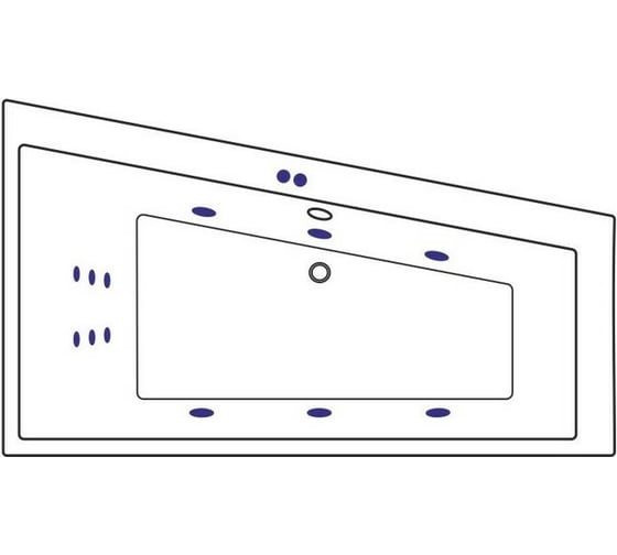 Ванна Excellent Sfera 170x100 см, правая "LINE" хром WAEX.SFP17.LINE.CR
