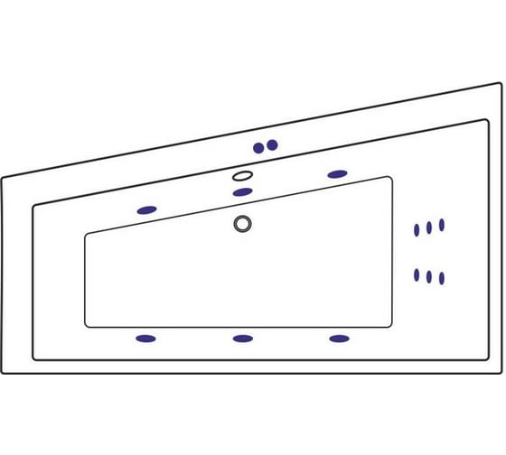 Ванна Excellent Sfera Slim 170x100 см, левая "LINE" хром WAEX.SFL17S.LINE.CR