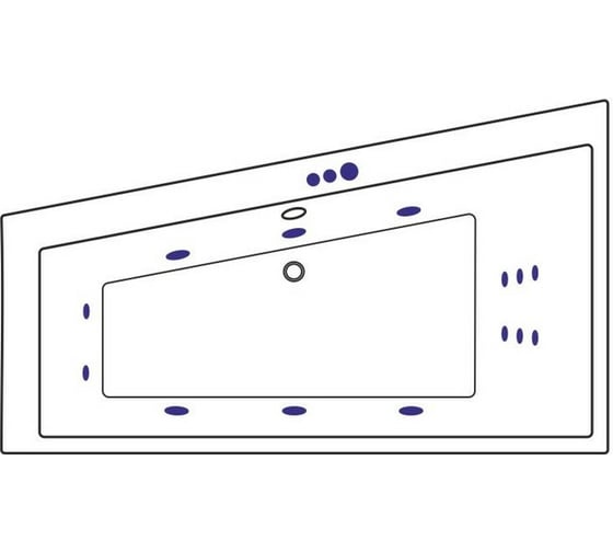 Ванна Excellent Sfera Slim 170x100 см, левая "SMART" хром WAEX.SFL17S.SMART.CR