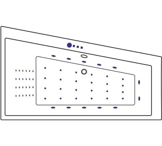 Ванна Excellent Sfera Slim 170x100 см, правая "NANO" хром WAEX.SFP17S.NANO.CR