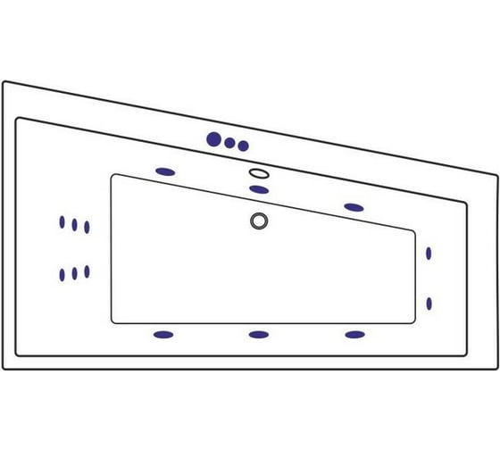 Ванна Excellent Sfera Slim 170x100 см, правая "SMART" хром WAEX.SFP17S.SMART.CR