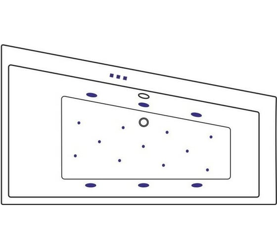 Ванна Excellent Sfera Slim 170x100 см, правая "RELAX" хром WAEX.SFP17S.RELAX.CR