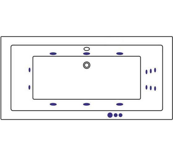 Ванна Excellent Savia Duo 170x80 см "SMART" хром WAEX.SAD170.80.SMART.CR
