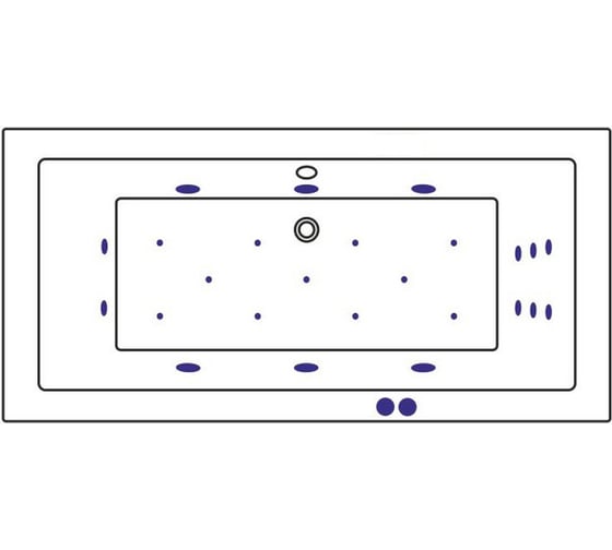 Ванна Excellent Savia Duo 170x80 см "ULTRA" хром WAEX.SAD170.80.ULTRA.CR