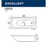 Ванна Excellent Layla 180x80 см "RELAX" хром WAEX.LAY18.RELAX.CR 3