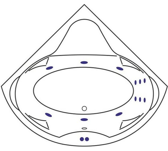 Ванна Excellent Konsul 150x150 см "LINE" хром WAEX.KON15.LINE.CR