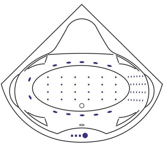 Ванна Excellent Konsul 150x150 см "NANO" хром WAEX.KON15.NANO.CR