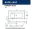 Ванна Excellent Heaven Slim 160x75 см "RELAX" хром WAEX.HEV16S.RELAX.CR 3
