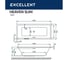 Ванна Excellent Heaven Slim 180x80 см "SOFT" хром WAEX.HEV18S.SOFT.CR 3