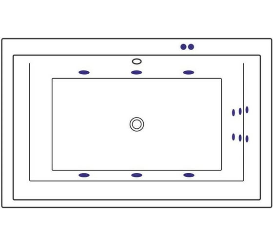 Ванна Excellent Crown Lux 190x120 см "LINE" хром WAEX.CRO19.LINE.CR