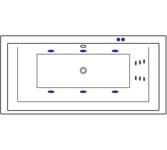 Ванна Excellent Crown Grand 190x90 см "LINE" хром WAEX.CRG19.LINE.CR