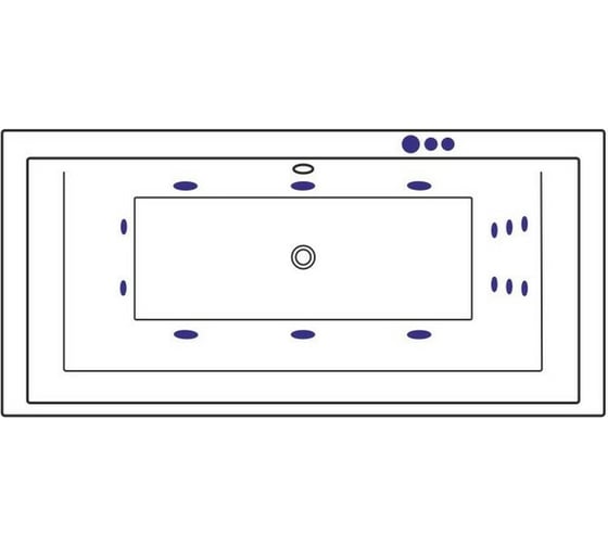 Ванна Excellent Crown Grand 190x90 см "SMART" хром WAEX.CRG19.SMART.CR
