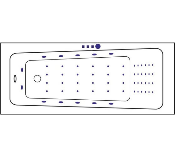 Ванна Excellent Ava 160x70 см "NANO" хром WAEX.AVA16.NANO.CR