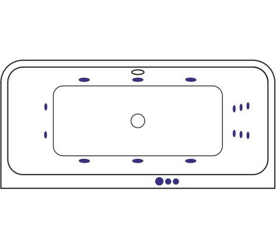 Ванна Excellent Arana 180x85 см "SMART" хром WAEX.ARA18.SMART.CR