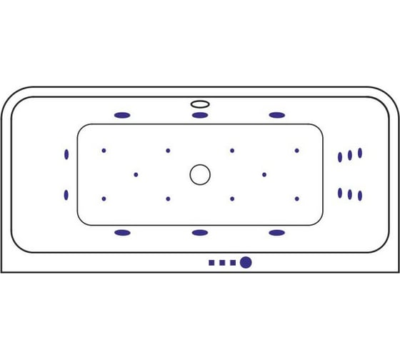 Ванна Excellent Arana 180x85 см "ULTRA" хром WAEX.ARA18.ULTRA.CR