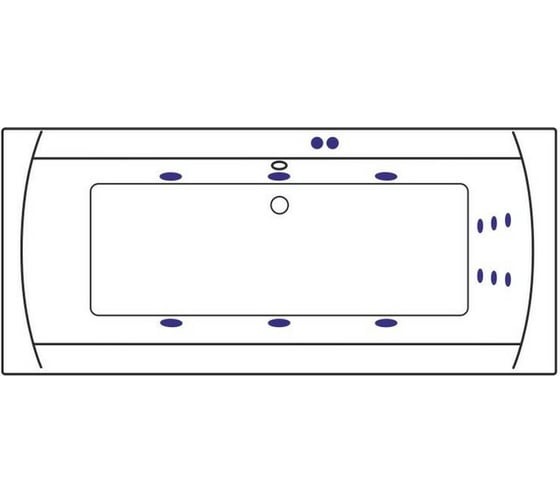 Ванна Excellent Aquaria Lux 180x80 см "LINE" хром WAEX.AQU18.LINE.CR