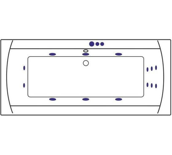 Ванна Excellent Aquaria Lux 180x80 см "SMART" хром WAEX.AQU18.SMART.CR