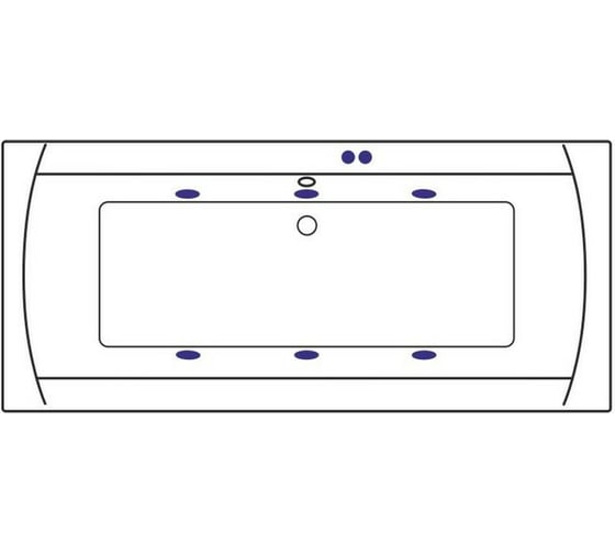 Ванна Excellent Aquaria Lux 180x80 см "SOFT" хром WAEX.AQU18.SOFT.CR