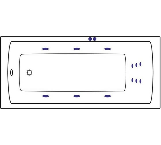 Ванна Excellent Aquaria 170x75 см "LINE" хром WAEX.AQU17.LINE.CR