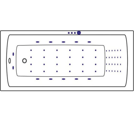 Ванна Excellent Aquaria 170x75 см "NANO" хром WAEX.AQU17.NANO.CR