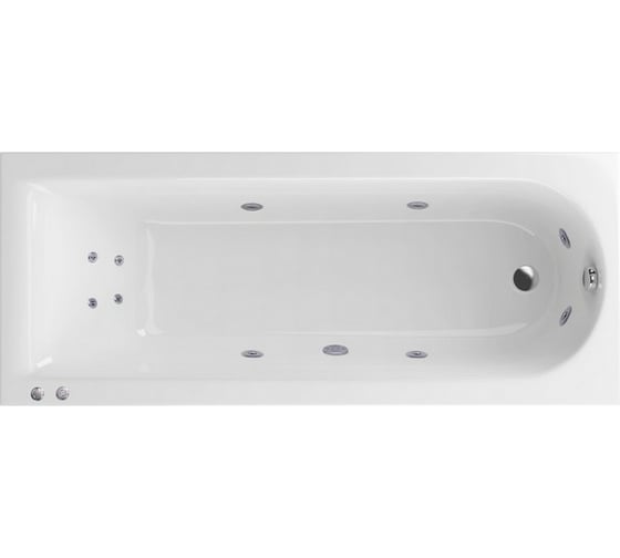 Ванна Excellent ACTIMA Aurum Slim 170x70 см "HYDRO+" хром WAAC.AUR17S.HYDRO+.CR