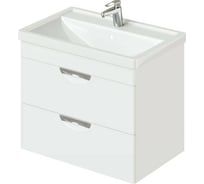 Тумба IKA с раковиной Адель 80 подвесная, белый глянец 4627189087156