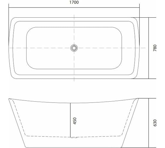 Акриловая ванна AQUATEK ВЕРСА отдельностоящая AQ-4777 00000123881