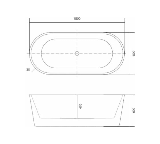 Акриловая ванна AQUATEK ОВО отдельностоящая AQ-99880 00000123880
