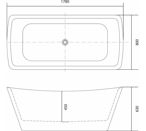 Акриловая ванна AQUATEK ВЕРСА отдельностоящая AQ-4880 00000123882