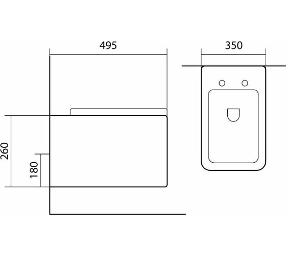 Подвесной унитаз AQUATEK ЛИБРА New AQ1148N-00 безободковый 00000124048