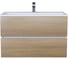 Подвесная тумба с раковиной для ванной uperwood Barsa_80 см, раковина белая, тумба белая/дуб сонома 293020534 10
