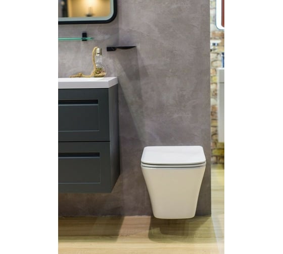 Чаша подвесного безободкового унитаза Art&Max PLATINO AM9321CHR